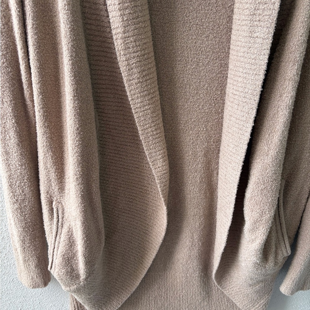 Barefoot Dreams CozyChic Taupe Circle Cardigan Size S Loungewear Soft‎ Grandma - Picture 8 of 11